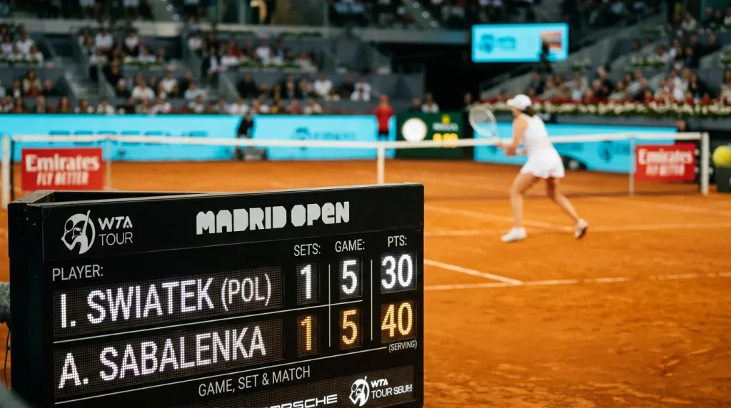 Línea de totales de juegos en un partido WTA con análisis de over y under
