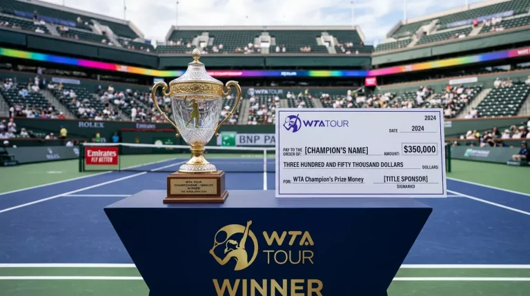 Distribución de prize money en torneos WTA con datos comparativos